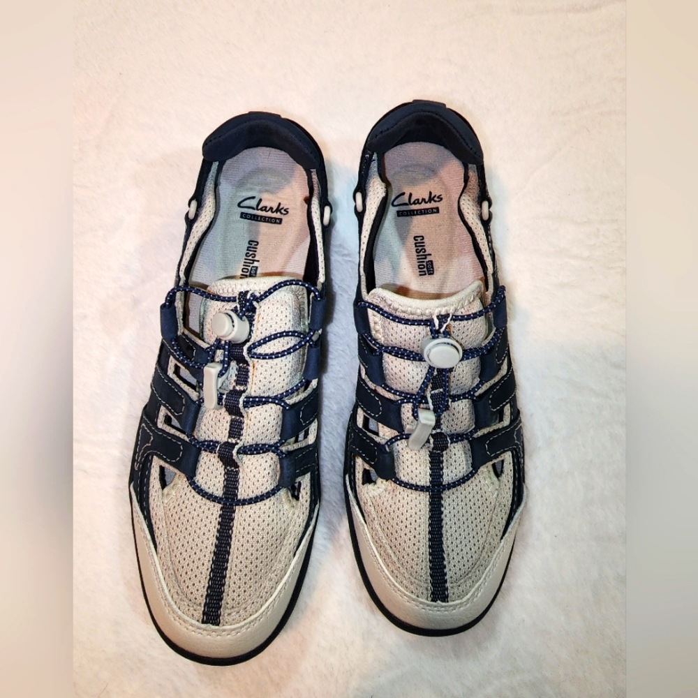 Clarks (ortho-feet) blue/gray mesh size 6.5 women's.